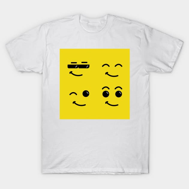 Minifigure Smiley Faces T-Shirt by KHJ